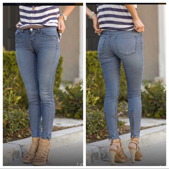 J Brand Denim - J Brand Y2K Cass Vin Stripe Skinny Ankle Crop Jean